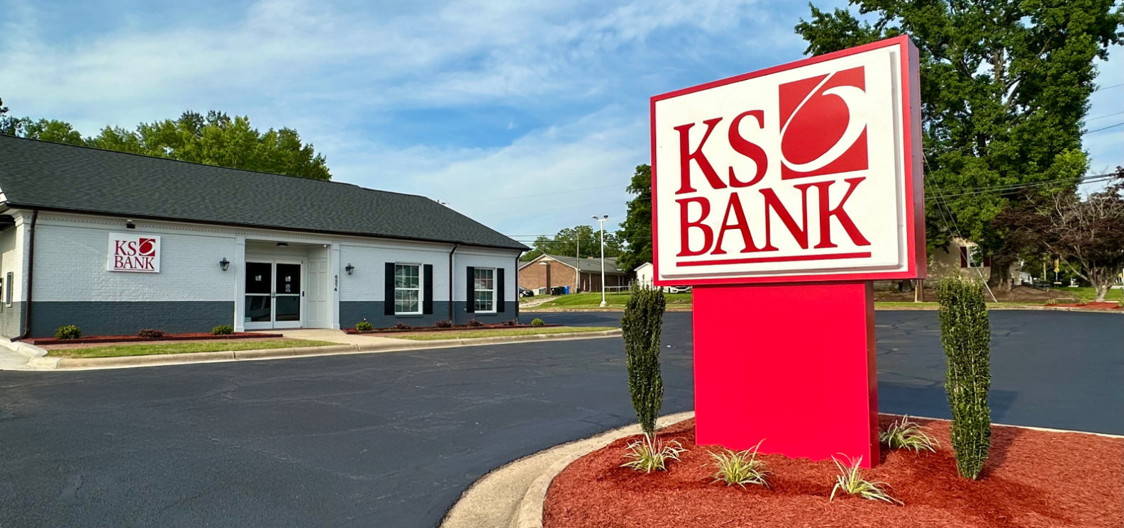 KS Bank Bailey Branch Exterior and Sign